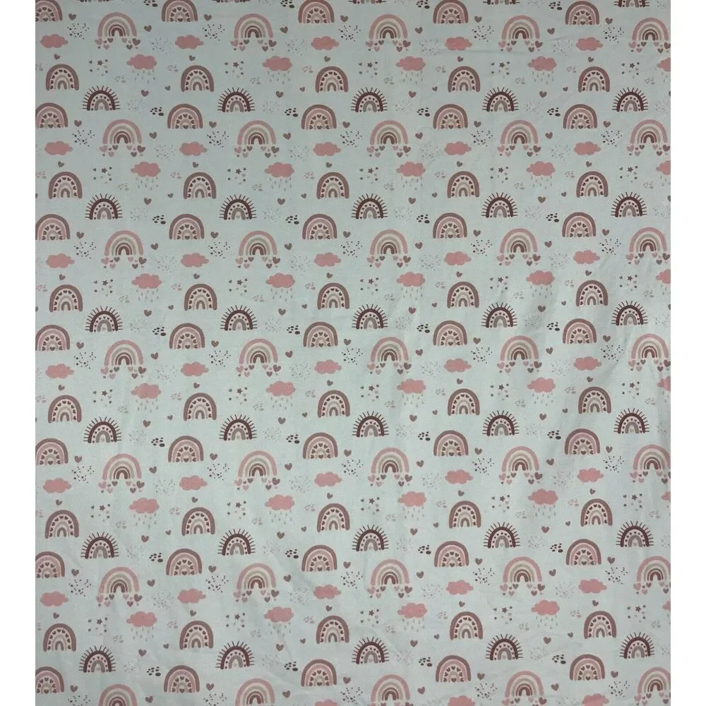 Shein Pink Rainbow Cloud Stretchy Swaddle Baby Blanket Girl Heart